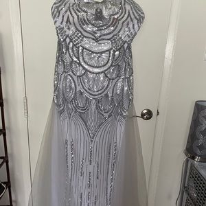 White plus size dress